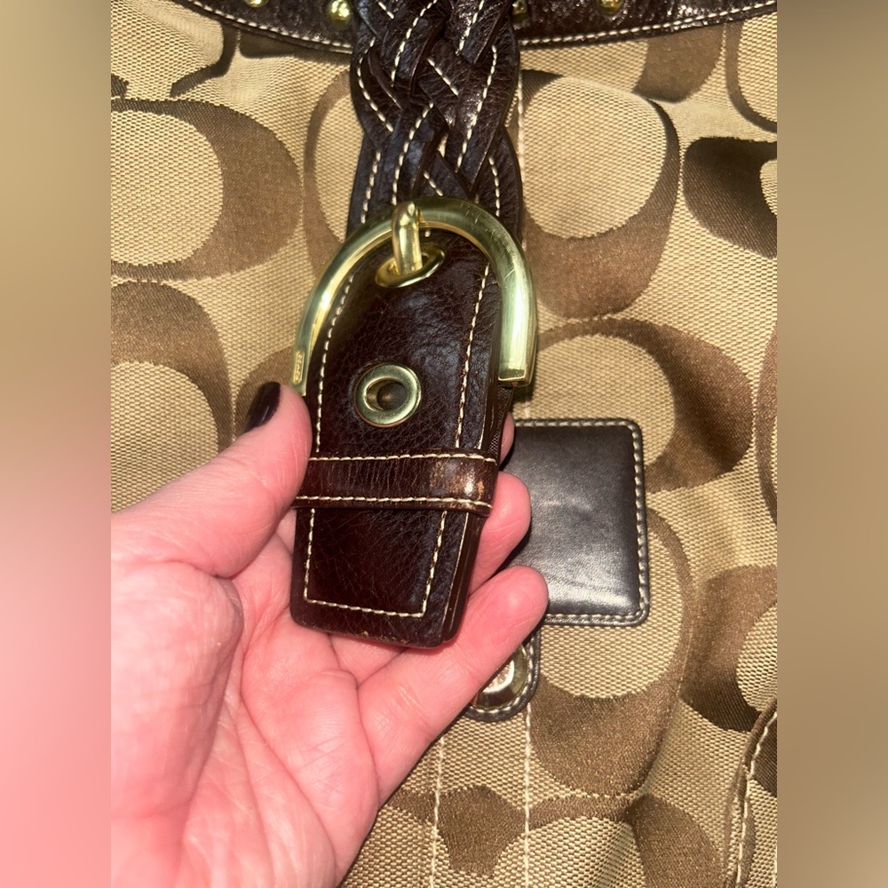 Coach Brown and Pink Signature Soho Shoulder Bag - Picture 13 of 13